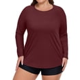 thumbnail image 2 of Women Long Sleeve UV Protection Shirts Rash Guard Casual Tops Sun Protection Workout Hiking T Shirts for Women, 2 of 5