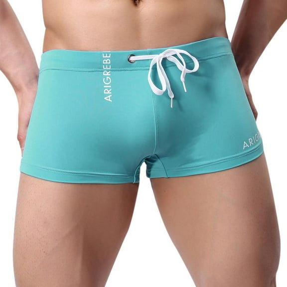 Danhjin Mens Swim Trunk Swimwear Bathing Suit Swim Brief Square Leg Board Short - Summer Deals