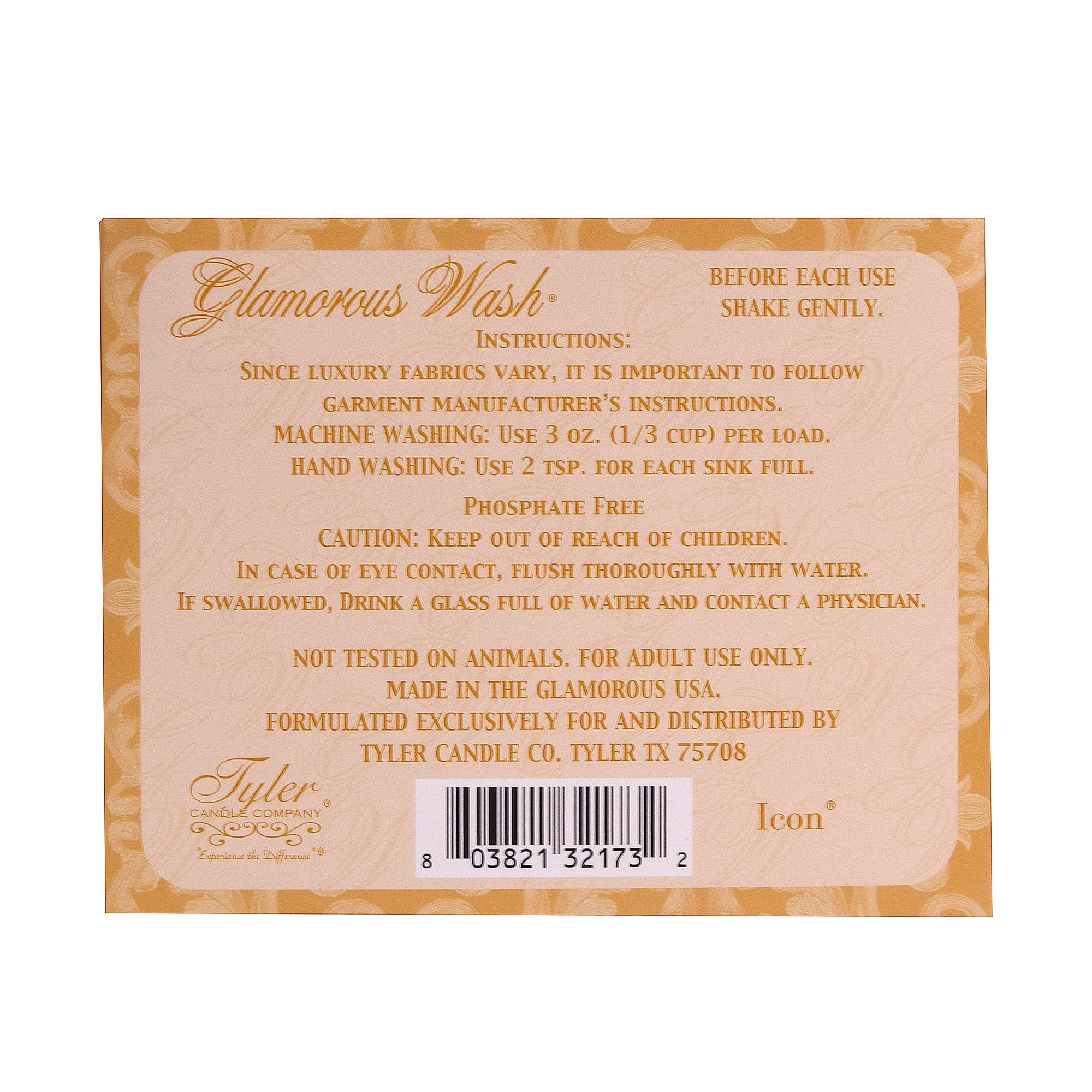 Tyler Candle Entitled Glamorous Wash Liquid Laundry Detergent, 12 Loads, 32 fl oz