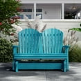 thumbnail image 2 of Wildridge Heritage Double Glider, Aruba Blue, Outdoor Weather Resistant Poly Patio Furniture, 2 of 4