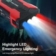 thumbnail image 5 of Car Jump Starter, 99800mAh Peak Car Battery Charger, 12V Jump Box Jumper Battery Pack (up to 10L Gas or 8.5L Diesel) with Portable Charger, Emergency LED Light, Escape Safty Hammer, Compass, 5 of 15