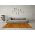 thumbnail image 3 of Ahgly Company Machine Washable Indoor Rectangle Abstract Yellow Modern Area Rugs, 2' x 4', 3 of 4