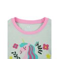thumbnail image 4 of WIBACKER 2-Piece Unicorn Pajama Set for Girls 2-9Y Kids Sleepwear Long Sleeve Tops and Pants Cotton Pjs, 4 of 11