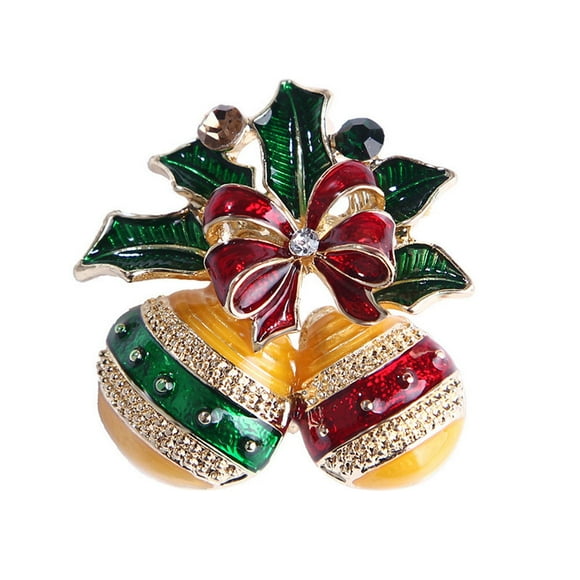 Broche de bola de caramelo de miel, broche de diamantes de imitación de aleación de Navidad, alfiler para el pecho, alfiler de solapa, accesorios de joyería, regalo de Navidad