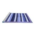 thumbnail image 2 of Ahgly Company Machine Washable Indoor Square Abstract Blue Modern Area Rugs, 4' Square, 2 of 4