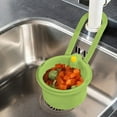 thumbnail image 5 of Kitchen Sink Strainer Basket, Faucet Hanging Strainer, Multi-Functional Food Colander,Press Automatic Dumping Kitchen Draining Basket, Easy Drain Filter with Bottom Release, 5 of 7