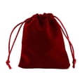 thumbnail image 1 of Drawstring Bag Storage Burlap Packaging Gift Bags Pocket Pouch Corset Pouches Sack Jewelries Bundle Organize Candy Cosmetic Coins Crimson, 1 of 9