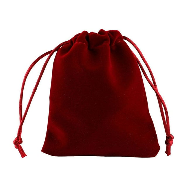 Drawstring Bag Storage Burlap Packaging Gift Bags Pocket Pouch Corset Pouches Sack Jewelries Bundle Organize Candy Cosmetic Coins Crimson
