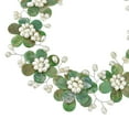 thumbnail image 2 of Sublime Floral Green Aventurine-Freshwater White Pearl Necklace, 2 of 3