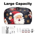 thumbnail image 3 of Santa Claus Waterproof Oxford Cloth Charger Pouch USB Organizer Power Cord Box Organizer Cord and Cable Organizer Storage Pouch, 5.9x9.44x3.14 in., 3 of 6