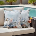thumbnail image 4 of Pumpkin Starfish Outdoor Waterproof Pillow Covers, Blue Thanksgiving Coastal Autumn Decorative Square Throw Pillowcase Sofa Cushion Sham for Patio/Couch/Chair, 24"x24" 2 Pack, 4 of 8