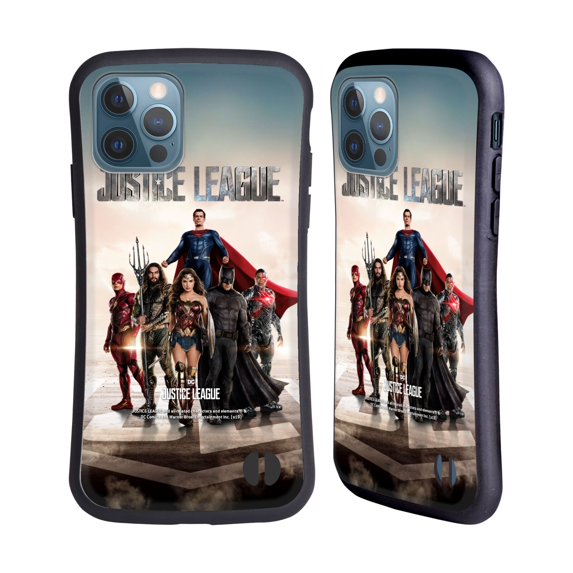 Head Case Designs Officially Licensed Justice League Movie Character Posters Group Hybrid Case Compatible with Apple iPhone 12 / iPhone 12 Pro