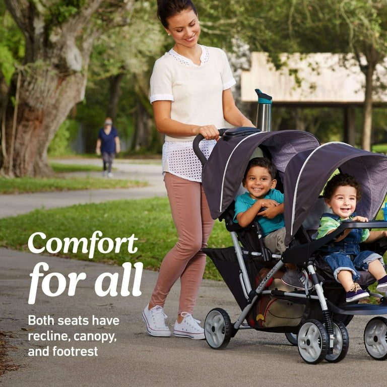 Graco DuoGlider Click Connect Double Stroller, Grey - Walmart.com