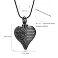 thumbnail image 2 of Personalize God has you in his arm i have you in my heart -  Vintage Stainless Steel Rose Flower Heart Urn Pendant Necklace for Cremation Ashes Holder Memorial Jewelry, 2 of 6