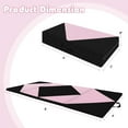 thumbnail image 3 of Costway Folding Gymnastics Mat 8' x 4' x 2'' PU Leather Tumbling Exercise Mat Yoga Gym Light Pink+Black, 3 of 10