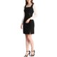 thumbnail image 5 of INSPIRE CHIC Vestido de Manga Larga con Cuello Cuadrado y Panel Contrastante para Mujeres Negro XS, 5 of 6