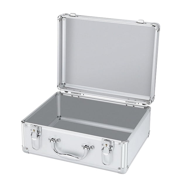Caja de herramientas de aleación de aluminio con asa Maleta de aluminio de almacenamiento con cerradura portátil tecla M