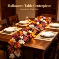 thumbnail image 5 of Halloween Fall Maple Leaf Garland with Pumpkins & Pine Cones, 6.5Ft Artificial Autumn Harvest Mantel Decor, Indoor Table, Stair Rail Seasonal Ornament for Thanksgiving Home Decoration, 5 of 9