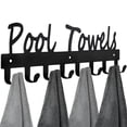 thumbnail image 2 of ZHZFKQ 2026 New Pool Towel Hooks for Bathroom Wall Mount Towel Rack Towel Holder Carbon Steel Hanger Organizer Indoor Outdoor for Towel for Bathroom,Pool,Shower, 2 of 4