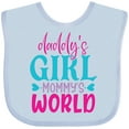 thumbnail image 3 of Inktastic Baby Daddy's Girl Mommy's World Cute Design Girls Baby Bib, 3 of 4