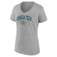 thumbnail image 2 of Women's Gray Georgia Tech Yellow Jackets Campus V-Neck T-Shirt, 2 of 3