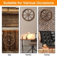 thumbnail image 4 of Veryke 24-Inch Set of 2 Western Wood Garden Wagon Wheel Wall Art Decor for Bar, Studio and Home, Brown, 4 of 8