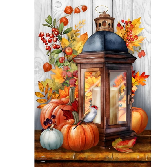 Briarwood Lane Fall Garden Flag 12x18 For Outdoor Autumn Lantern For Fall Garden Flag Flags For Outside