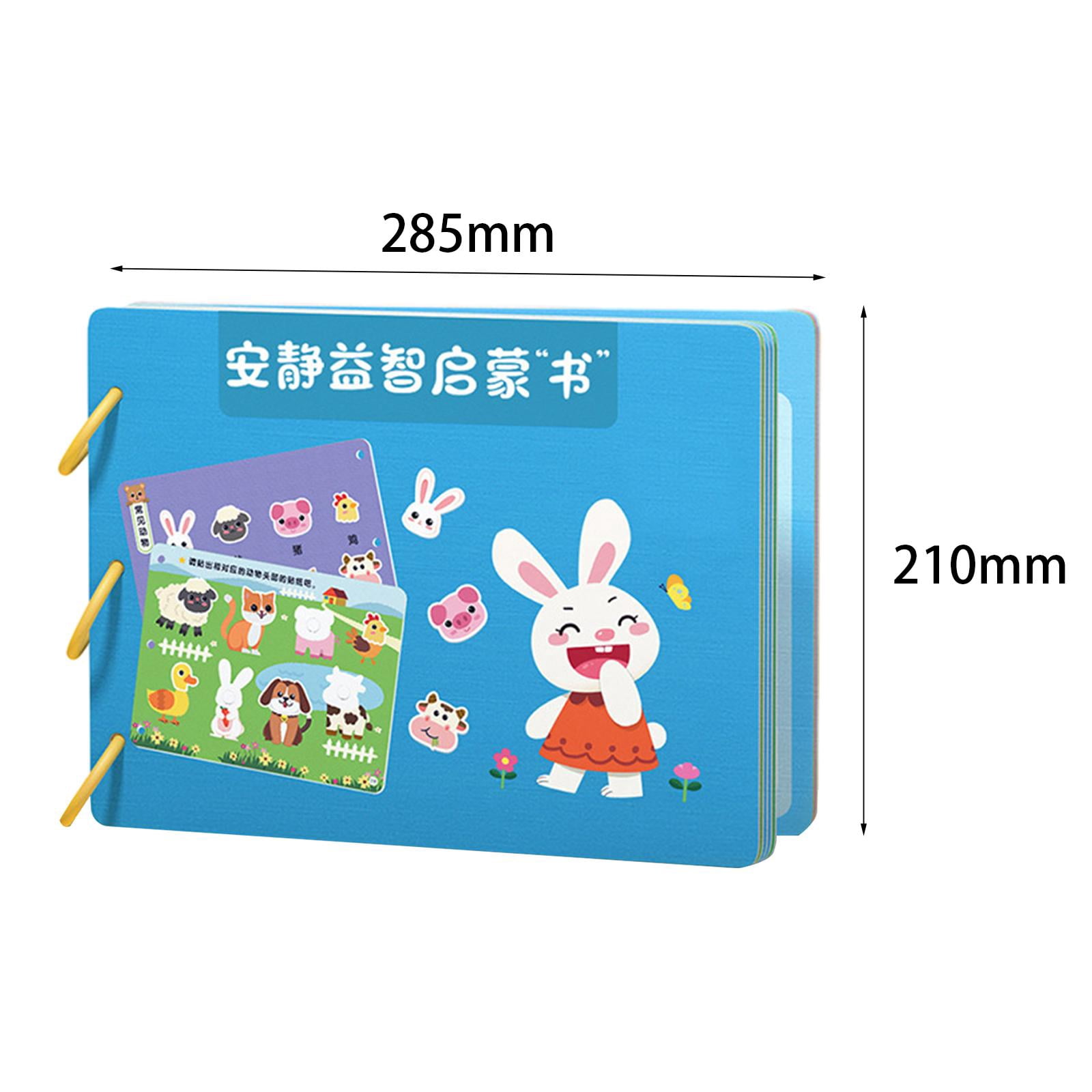 Rushawy Montessori Sticker Book Kids Early Learning Toy Lasting Enlightenment Paper Card Style C