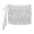 thumbnail image 5 of TiaoBug Women Sequin Skirt and Top Tassel Outfit Set Sparkly Belly Dance Costume Bra Tops and Fringe Skirts Sets Silver 38A, 38B, 38C, 5 of 7
