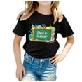 thumbnail image 3 of LUOGENLI Shirts for Girls 14-16 Years Old School Season Girls T Shirt Summer Kids Short Sleeve Tops Soft Comfortable Back to School Printed Fashion Daily Wear Shirts for Girls 8-10 Cute 5-6 Years, 3 of 5
