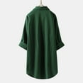 thumbnail image 5 of Wdgfv Women's Oversized Linen Shirts Blouses Tops Long Sleeve High Low Button Up Shirts, 5 of 6