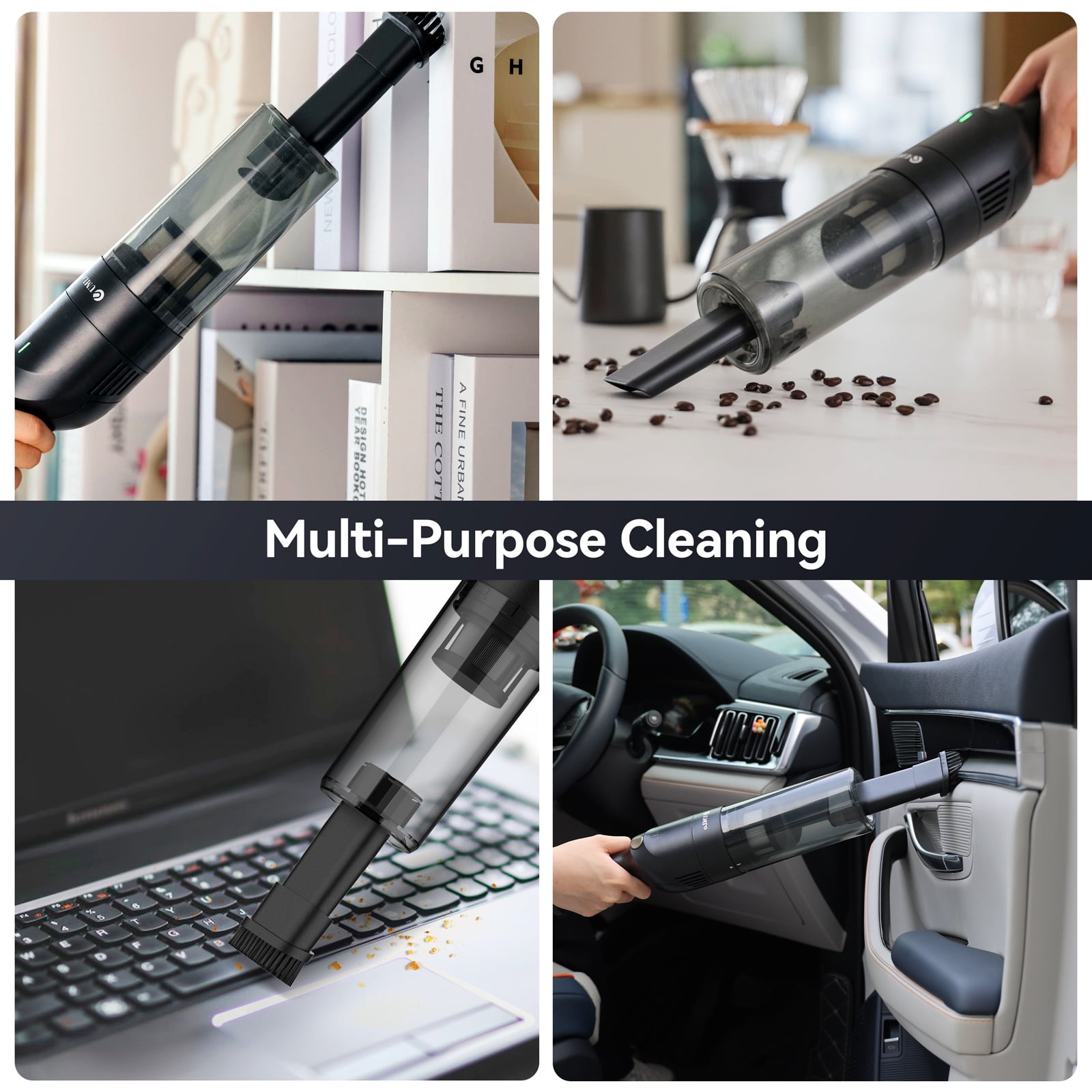 UMLo H6 Handheld Vacuum Cordless, Portable Vacuum Cleaner with 10000PA Suction, 2600mAh Rechargeable Vacuum Cleaner for Home Pet