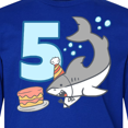 thumbnail image 4 of Inktastic 5th Birthday Shark with Cake Long Sleeve Youth T-Shirt, 4 of 5