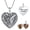 I-Butterfly, variant on CACA LADY Rose Heart Locket Necklace that Hold 2 Photos Sterling Silver Personalized Customized Jewelry Memory Photos Keep Someone Near to You Rose Picture Locket Pendant Heart Locket Necklace for Wo