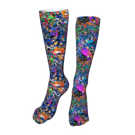 

Artistic Knee High Socks Warm for Wowen Men Antislip Winter Thickened Stockings for Sport Travel Gifts