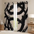 thumbnail image 2 of Homewish Geometric Stripes Lines Curtains Pack of 2 (42x84 Each) for Female Men Teens,Retro Vintage Aesthetic Curtains Blackout,Minimalist Abstract Art Bedroom Curtains,Lightweight Room Decor, 2 of 6