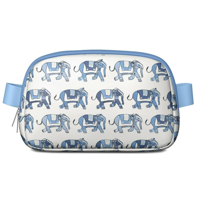 Tribal Elephant Fanny Pack – Boho Chic Elephant Design Waist Bag, Hands-Free Travel Essential for Commuters & Students