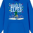thumbnail image 2 of Elf Raised By Elves Long Sleeve Royal Blue Men's Hooded Sweatshirt-XXL, 2 of 4