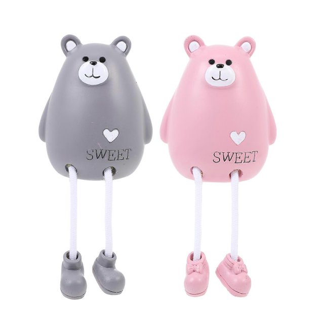 Miniature Resin Figurines Doll Adornment Furnishing Decor For Women Indoor Space Pair