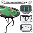 thumbnail image 3 of Towallmark 10-Player Collapsible Poker Table – Professional Octagon Design for Ultimate Game Nights– Green-Steel Cup, 3 of 8