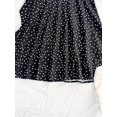 thumbnail image 4 of Black And White Polka Dot Spaghetti Strap A-Line Mini Dress For Women, 4 of 7