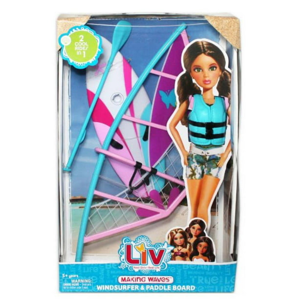 Liv Real Girls Making Waves Wind Surfer And Paddle Board Summer Doll 