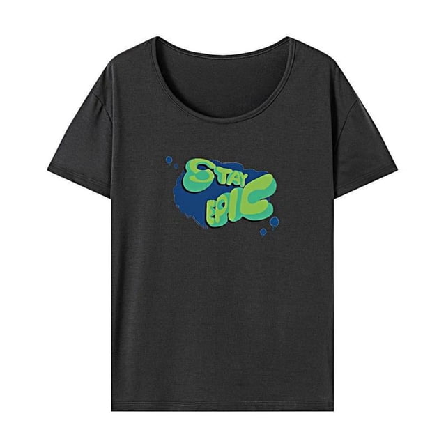 Camiseta de mujer Camiseta de cuello redondo Camiseta básica cómoda y suave para L