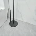 thumbnail image 2 of Bathroom Freestanding Toilet Paper Holder Stand with Reserver in Matte Black, 2 of 12