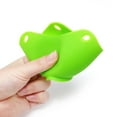 thumbnail image 5 of Wrapables Silicone Non-stick Egg Poachers, Poached Egg Cups for Steaming Microwaving Boiling (Set of 4), 5 of 8