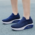 thumbnail image 5 of Mostsola Slip on Sneakers Women Lightweight Casual Running Shoes Platform Knit Mesh Sock Shoes, 5 of 9