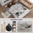 thumbnail image 4 of HOMCOM 4x6 Area Rug, Vintage Machine Washable Rug, Non-Slip Floor Carpet for Living Room, Bedroom, Dining Room, Home Office, Brown and Green, 4 of 9