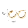 thumbnail image 4 of Thick Gold Hoop Earrings - Lightweight Chunky Gold Hoops for Women Hypoallergenic Big Howllow Tube Earring 30mm, 4 of 13
