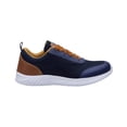 thumbnail image 1 of Tenis Casual Para Hombre En Mezcla De Textiles Azul Marino Con Detalles En Café, Agujetas Ajustables, 1 of 4