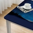 thumbnail image 4 of BANET Tablecloth, Winter Season Wonderland with Dark Night Forest Landscape, Dining Room Kitchen Rectangular Table Cover White, 4 of 7